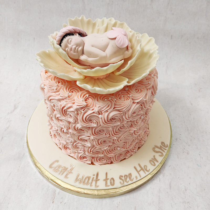 Baby Girl Flower Cake Mom To Be Flower Cake Baby Shower Cake