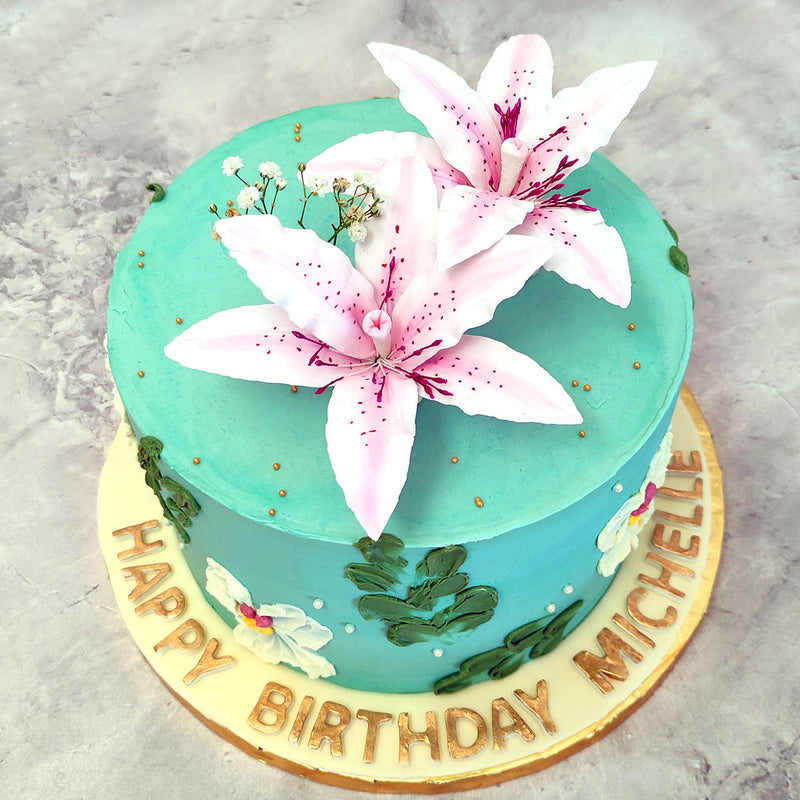lily flower cake Lily Floral Cake | Edible Lily Floral Cake