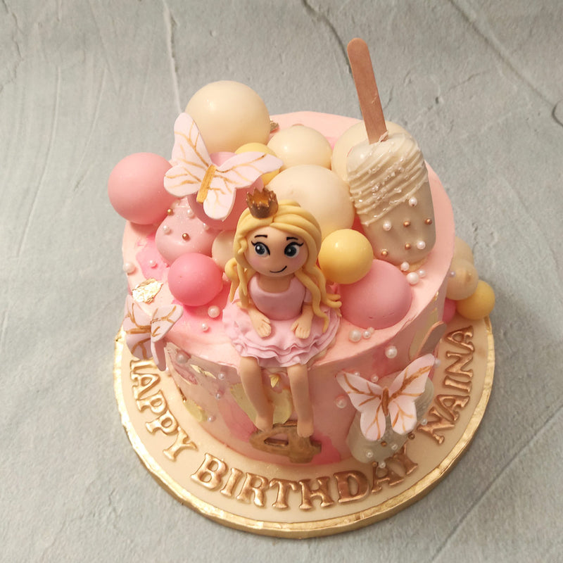 Princess Birthday Cake with Butterflies