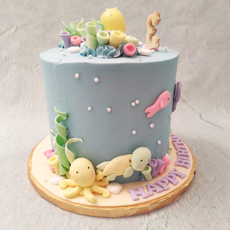 Sea Animal Theme Cake Sea Creature Birthday Cake Sea Theme Cake sea-animal-theme-cake-sea-creature-birthday-cake-sea-theme-cake