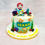 This Bebefinn Cake is a burst of undersea joy designed for little ones who light up at the first beat of a catchy tune. 