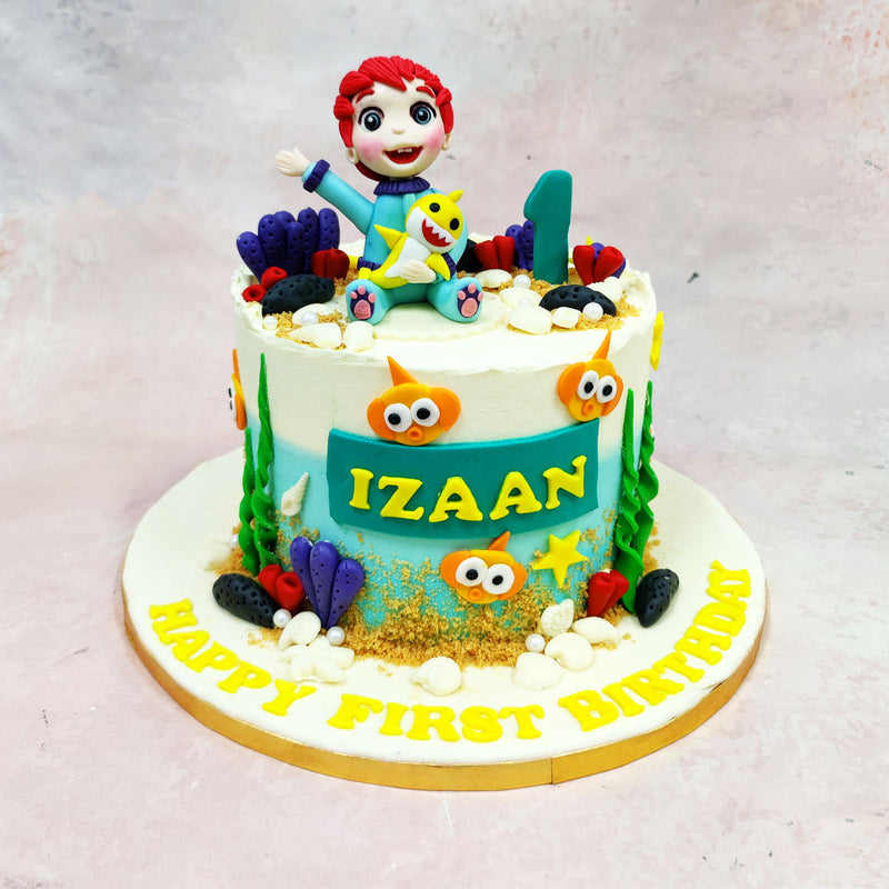This Bebefinn Cake is a burst of undersea joy designed for little ones who light up at the first beat of a catchy tune. 