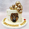 The lion, a symbol of power and leadership, serves as the perfect focal point, making this Birthday Cake For Him ideal for anyone who embodies these traits. 