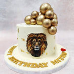 The lion, a symbol of power and leadership, serves as the perfect focal point, making this Birthday Cake For Him ideal for anyone who embodies these traits. 