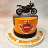 Below, the signature KTM crest, displayed in an eye-catching orange shield, adds an extra touch of authenticity and pride for true motorbike enthusiasts to this Birthday Cake For Husband.