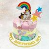 The soft clouds framing the rainbow lend an air of serenity and wonder to this Birthday Cake For Kids, evoking the sense of possibility that fills the hearts of children on their special days.