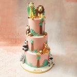 This delightful Birthday Cake For Kids, with its charming safari theme, is a true feast for the eyes. 