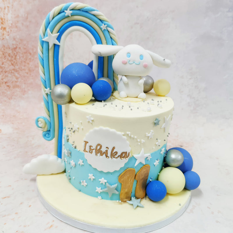 As a beloved Sanrio character, Cinnamoroll symbolises dreams and magic, making this Birthday Cake For Kids the perfect centrepiece for a celebration filled with joy.