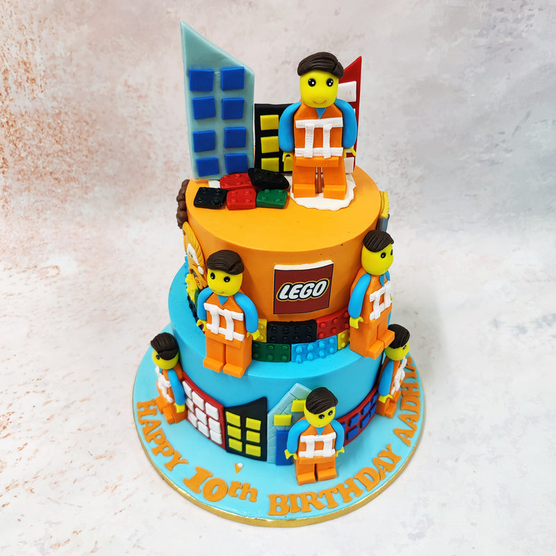 Two Tier Construction Building Blocks Cake | Liliyum Patisserie ...