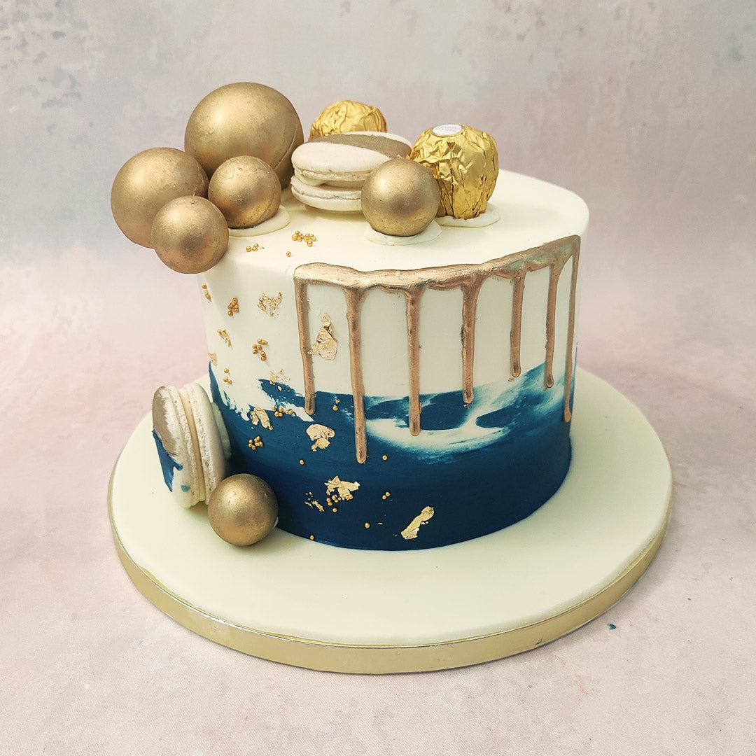 Marble Navy Blue Cake | Celebration Cake for Men | Shop Online at  Caketalk.ae