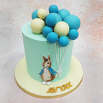 Rising tall with a light blue hue reminiscent of the clear sky, this Bunny Rabbit Cake stands as a beacon of joy. 