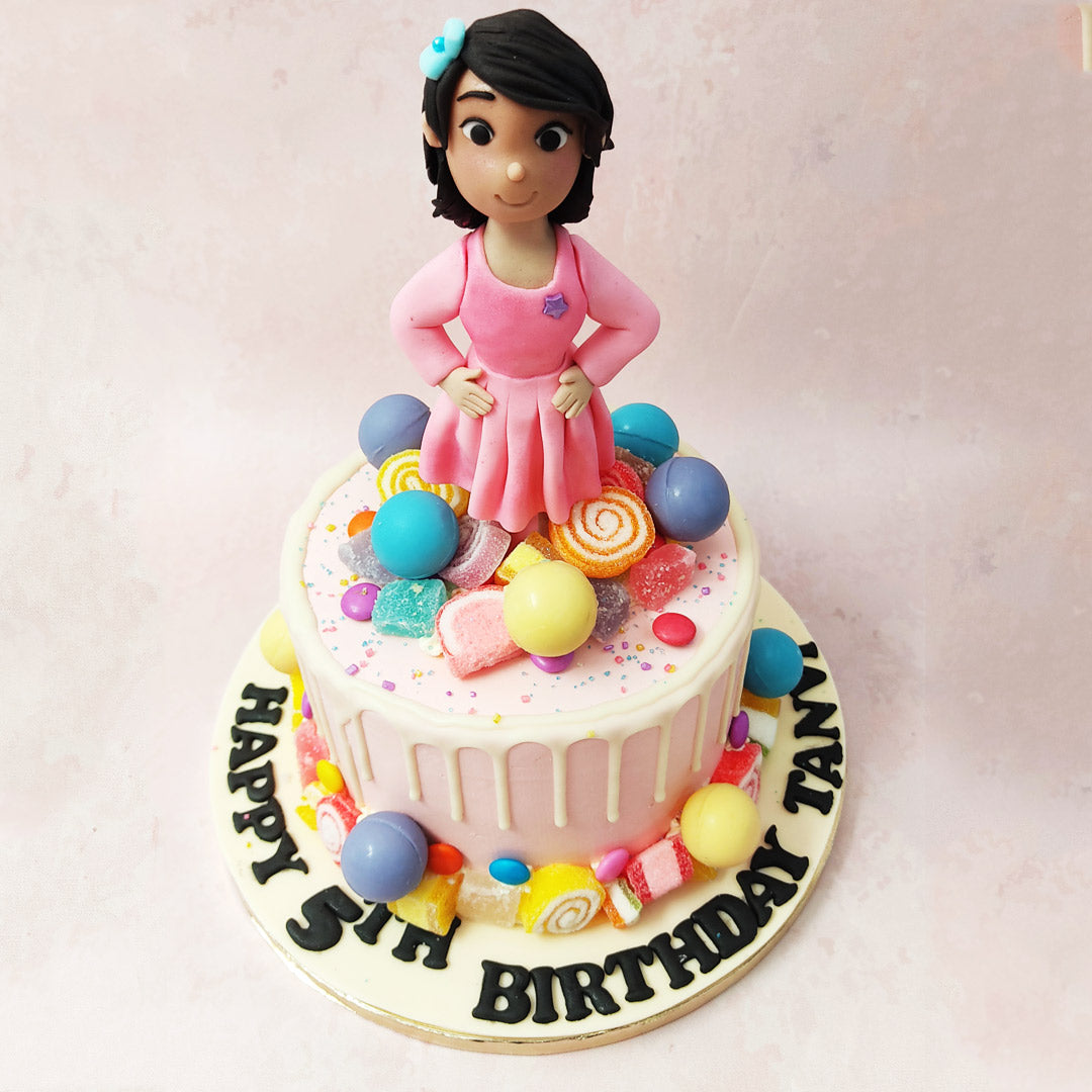 ❤️ Pink Rose Birthday Cake For Anvi