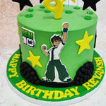 Crafted with precision, the figurine of Ben Tennyson, complete with his iconic Omnitrix watch, stands atop this Birthday Cake Tor Kids as a symbol of bravery and excitement, ready to transform into any alien at a moment’s notice. 