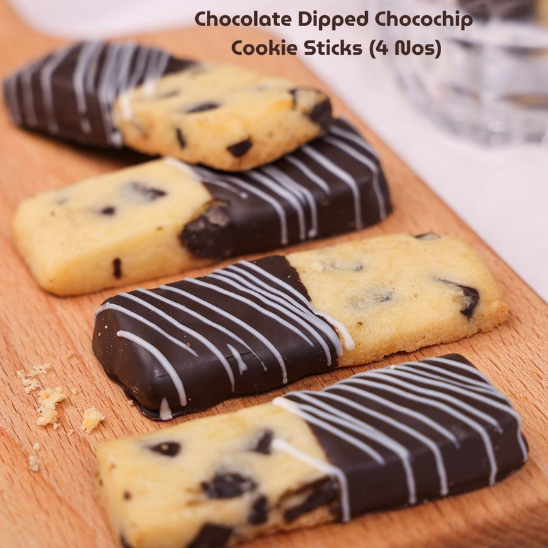 Chocolate Dipped Chocochip Cookie Sticks for Diwali
