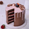 Chocolate Strawberry Cake cut view