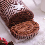 Chocolate Yule Log Cake