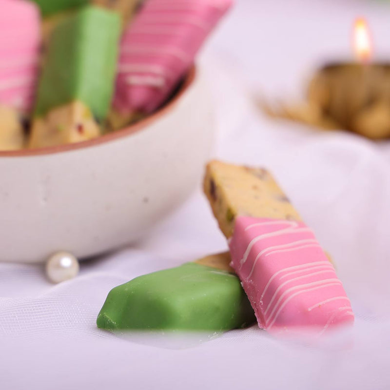 Pistachio Cranberry Cookie Sticks