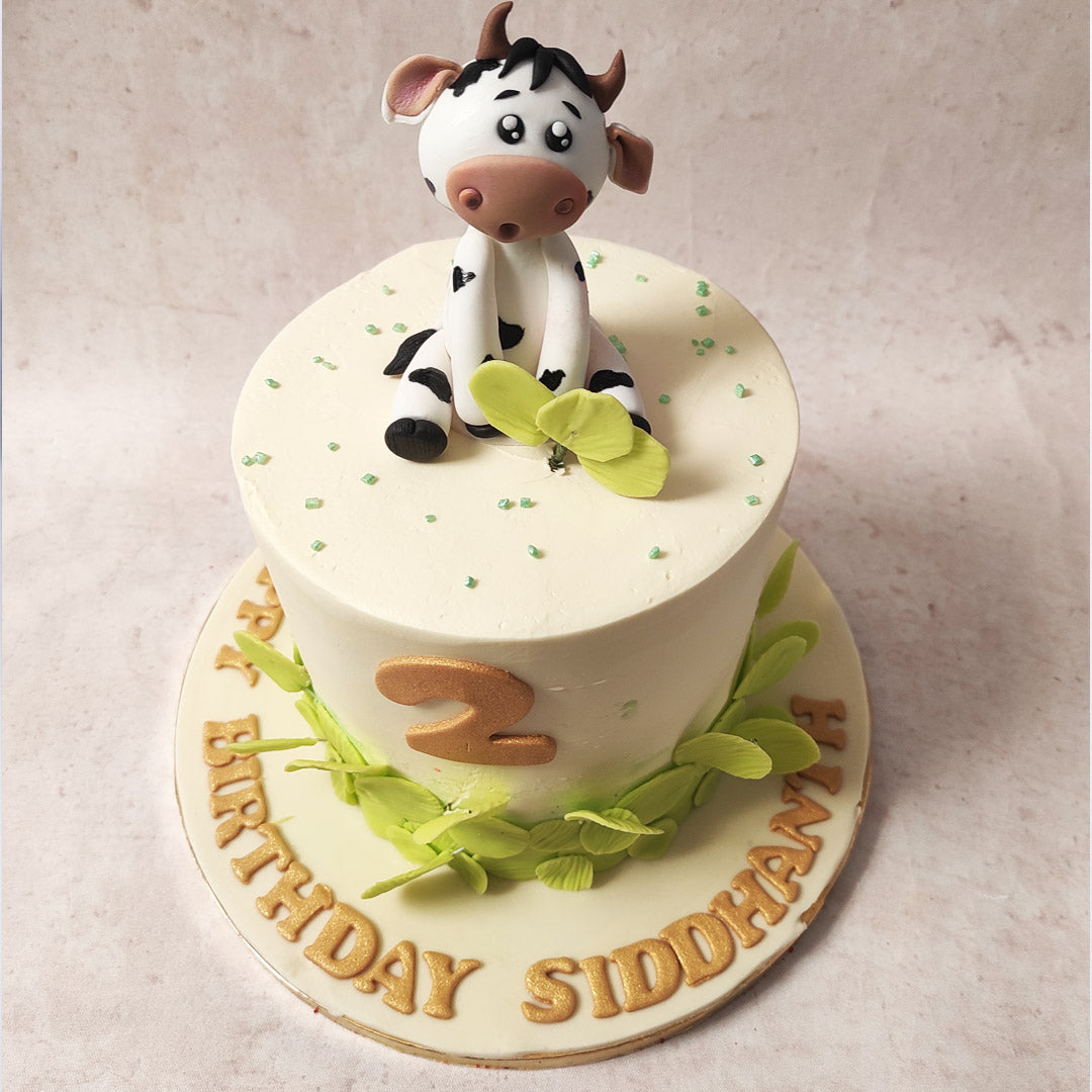 New Cartoon Cow Baby 1st Birthday Cake Decoration Gender Reveal Black and  White Cow Color Ball Boy Girl Baby Shower Theme Party - AliExpress