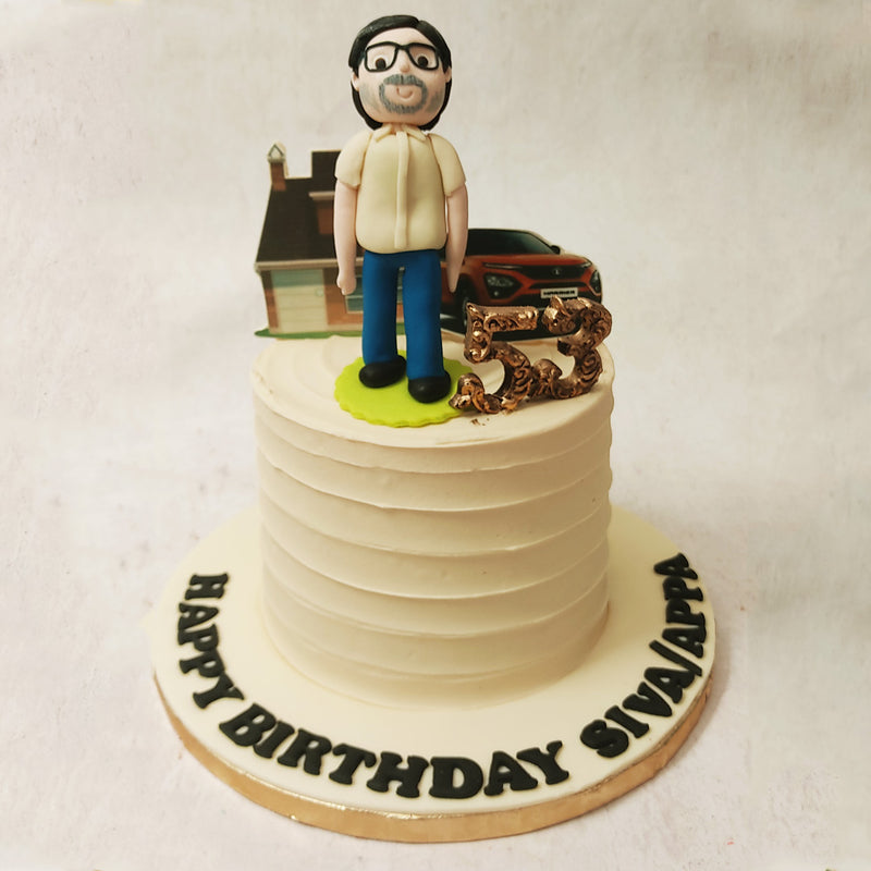 This dad and home cake design is a decadent image of our safest spaces.