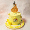 Adorned in hues of golden yellow, echoing Belle's iconic dress, this Belle Cake exudes regal charm. 