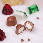 Diwali milk chocolate bonbon with coconut ganache filling