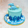 This enchanting Dolphin Theme Cake transports one to the magical depths of the ocean with its captivating design and delicate details. 