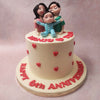 They say home isn't a place but a person or people. This parents cake pays homage to those closest to home and heart