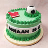To the loved one of a footballer, this football field cake design would represent an ordinary football field but to a footballer, this is a football theme cake created in the image of their home turf.