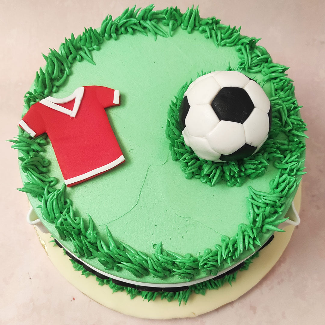 3 Tier Football Cake - FCB Football Cake - Flair Cake Boutique