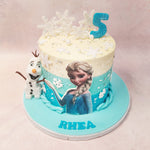 Adorned with delicate snowflakes and glistening pearls, this Frozen Olaf Cake is a winter wonderland brought to life. 