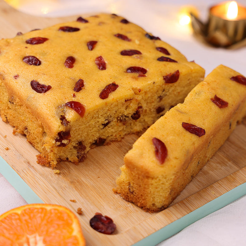 Gourmet cranberry orange teacake, a modern Diwali sweet