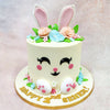 This Happy Bunny Cake is pure pastel joy, perfect for a springtime celebration or a little one who hops to the beat of her own drum. 