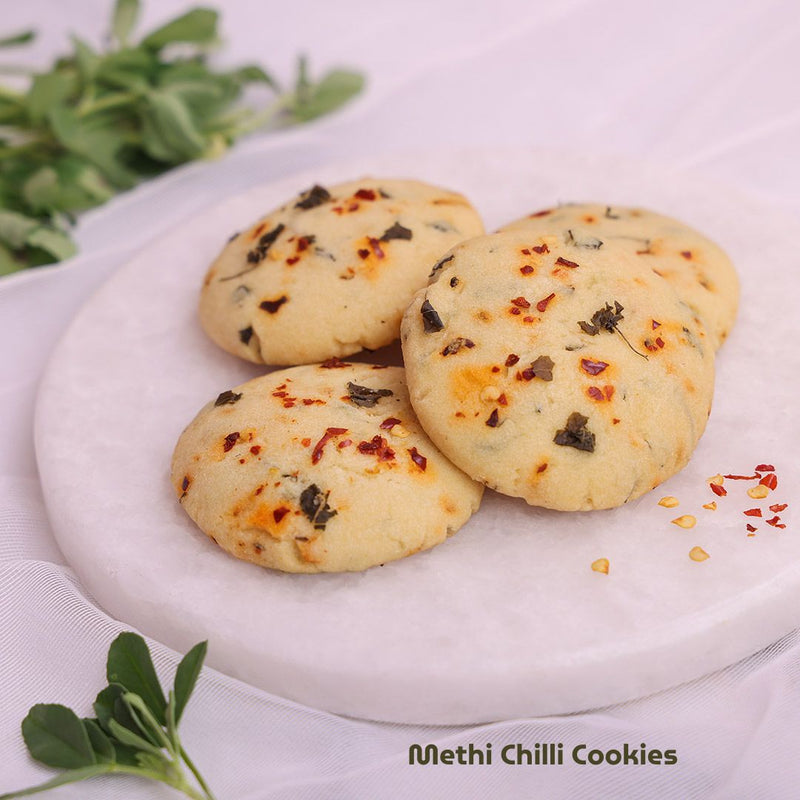 Methi Chilli Cookies