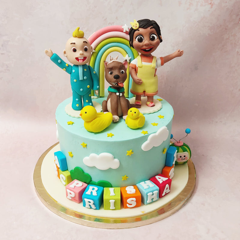  Nina, the ever-curious and playful character, adds a touch of excitement to this Cocomelon JJ cake design. And who can forget Bingo, the lovable dog who always manages to steal the show? 