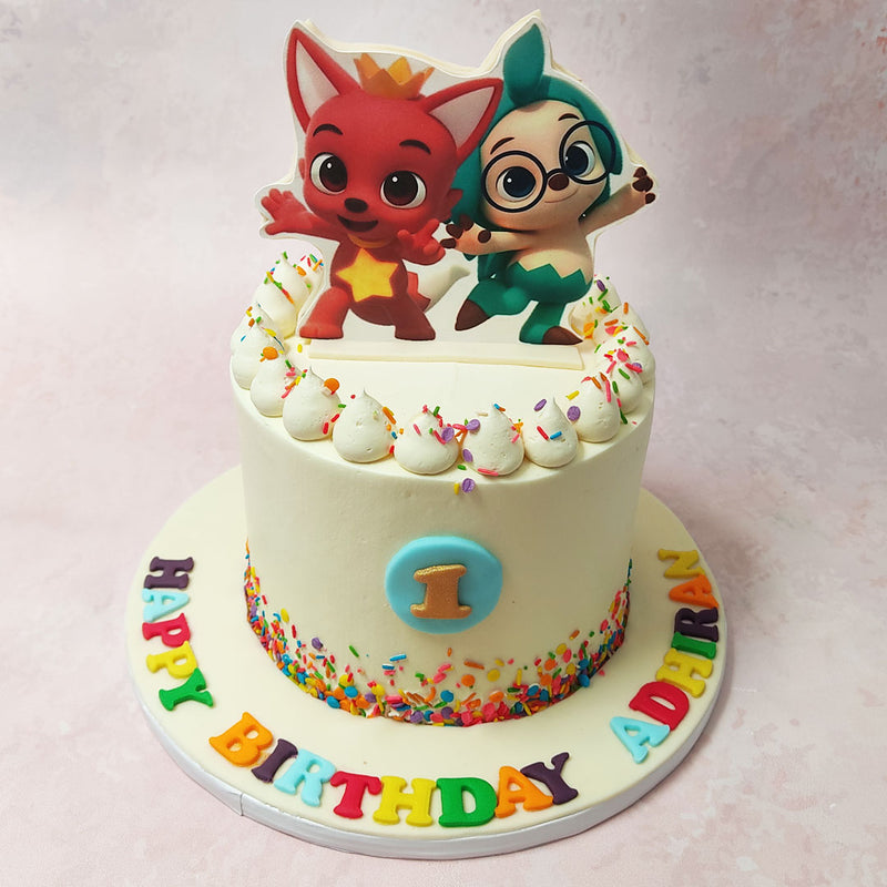 Pinkfong Cake Rectangular Hogi Cake | Pink Fong Cake | Pink Fong and Friends Cake – Liliyum ...