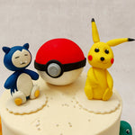 This is so much more than just a Pikachu cake, it's a Charmander cake, a Squirtle cake and a Snorlax cake! 