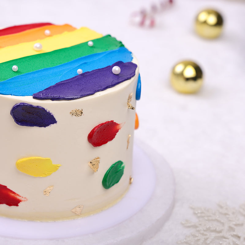 Rainbow themed Birthday Cake