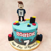  With its blue base resembling the iconic colour scheme of Roblox, this Roblox man cake is sure to catch the eye and ignite excitement.