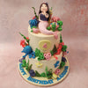 This enchanting mermaid sea theme cake is adorned with vibrant aquatic plants and animals, creating a playful and inspiring centrepiece for any celebration.