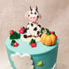 The top tier of this Shaun The Sheep birthday cake for kids features none other than John Sparkes, the lovable farmer from the show, sitting at the bottom. 