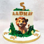 The detailed depiction of Simba as a playful cub stands proudly at the centre of Simba Lion King Cake, evoking memories of the iconic story of courage, growth, and family. 