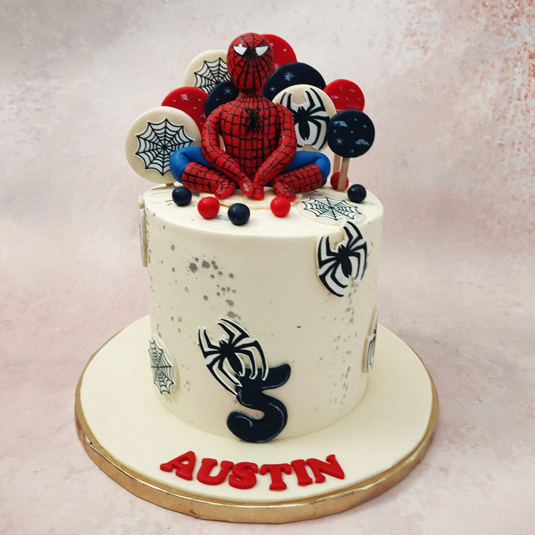Cakemates - A simple White forest cake with Spiderman topper. | Facebook