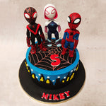 Each figurine represents a facet of the legacy that has spun through generations on this Spiderman Theme Cake 