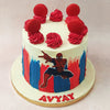 Vibrant, bright colours are used give this Spiderman cake design a very cinematic finish and the Spiderman birthday cake for kids looks like something you would find displayed at a movie theatre, which is what will make it being displayed at your child's birthday so much more grand. 