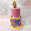 But what truly makes this Tangled birthday cake for kids a magical masterpiece is the figurine of Rapunzel herself on top.
