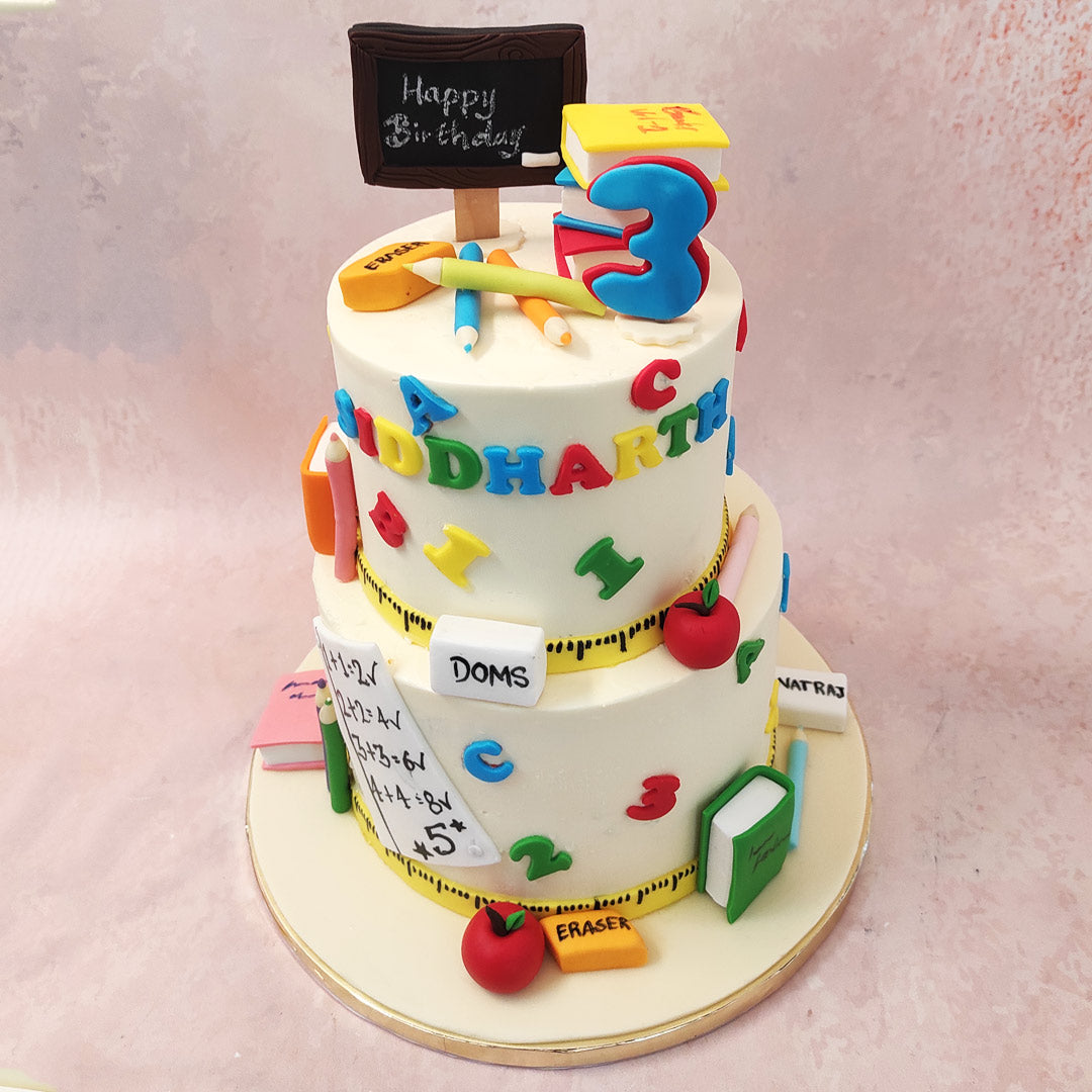 Study Cake Stationery Cake | Classroom Cake | Teacher’s Cake – Liliyum Patisserie ...