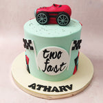 This racing cake is a true masterpiece, combining the joy of a vintage sports car with the sweetness of a scrumptious dessert. 