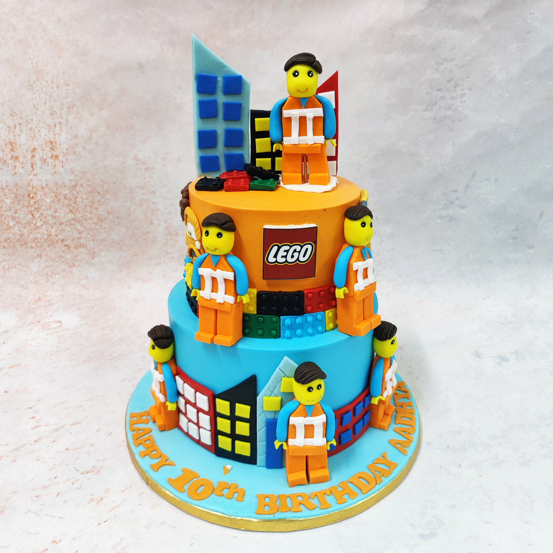 Two Tier Construction Building Blocks Cake | Liliyum Patisserie ...
