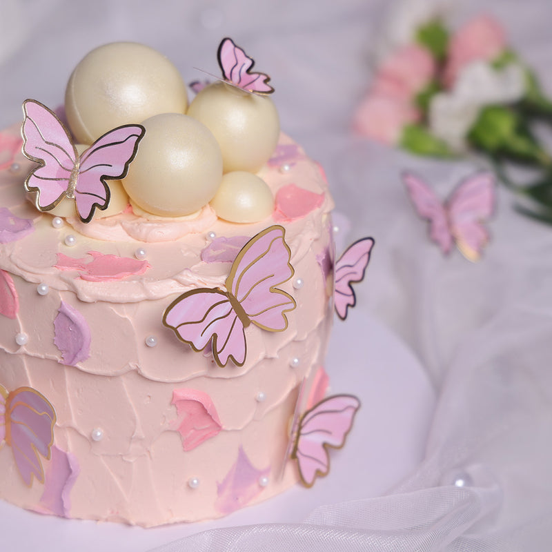 butterfly Cake with chocolate balls