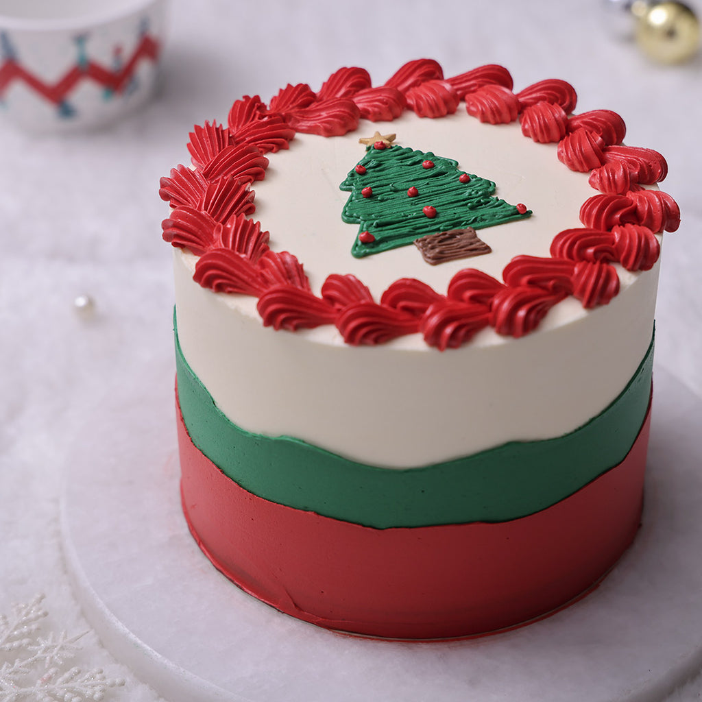 Christmas-themed cake